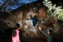 Bouldering in Hueco Tanks on 12/15/2019 with Blue Lizard Climbing and Yoga

Filename: SRM_20191215_1040010.jpg
Aperture: f/8.0
Shutter Speed: 1/250
Body: Canon EOS-1D Mark II
Lens: Canon EF 16-35mm f/2.8 L