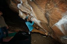 Bouldering in Hueco Tanks on 12/15/2019 with Blue Lizard Climbing and Yoga

Filename: SRM_20191215_1041200.jpg
Aperture: f/8.0
Shutter Speed: 1/250
Body: Canon EOS-1D Mark II
Lens: Canon EF 16-35mm f/2.8 L