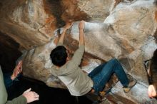 Bouldering in Hueco Tanks on 12/15/2019 with Blue Lizard Climbing and Yoga

Filename: SRM_20191215_1043550.jpg
Aperture: f/8.0
Shutter Speed: 1/250
Body: Canon EOS-1D Mark II
Lens: Canon EF 16-35mm f/2.8 L