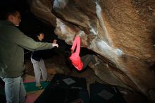 Bouldering in Hueco Tanks on 12/15/2019 with Blue Lizard Climbing and Yoga

Filename: SRM_20191215_1046220.jpg
Aperture: f/8.0
Shutter Speed: 1/250
Body: Canon EOS-1D Mark II
Lens: Canon EF 16-35mm f/2.8 L