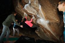 Bouldering in Hueco Tanks on 12/15/2019 with Blue Lizard Climbing and Yoga

Filename: SRM_20191215_1046310.jpg
Aperture: f/8.0
Shutter Speed: 1/250
Body: Canon EOS-1D Mark II
Lens: Canon EF 16-35mm f/2.8 L