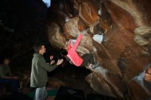 Bouldering in Hueco Tanks on 12/15/2019 with Blue Lizard Climbing and Yoga

Filename: SRM_20191215_1047020.jpg
Aperture: f/8.0
Shutter Speed: 1/250
Body: Canon EOS-1D Mark II
Lens: Canon EF 16-35mm f/2.8 L