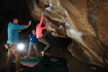 Bouldering in Hueco Tanks on 12/15/2019 with Blue Lizard Climbing and Yoga

Filename: SRM_20191215_1101010.jpg
Aperture: f/8.0
Shutter Speed: 1/250
Body: Canon EOS-1D Mark II
Lens: Canon EF 16-35mm f/2.8 L