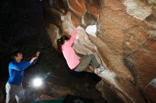 Bouldering in Hueco Tanks on 12/15/2019 with Blue Lizard Climbing and Yoga

Filename: SRM_20191215_1101240.jpg
Aperture: f/8.0
Shutter Speed: 1/250
Body: Canon EOS-1D Mark II
Lens: Canon EF 16-35mm f/2.8 L