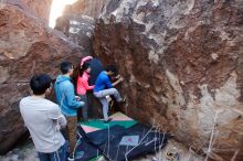 Bouldering in Hueco Tanks on 12/15/2019 with Blue Lizard Climbing and Yoga

Filename: SRM_20191215_1112540.jpg
Aperture: f/2.8
Shutter Speed: 1/200
Body: Canon EOS-1D Mark II
Lens: Canon EF 16-35mm f/2.8 L