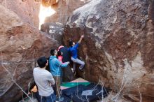 Bouldering in Hueco Tanks on 12/15/2019 with Blue Lizard Climbing and Yoga

Filename: SRM_20191215_1113120.jpg
Aperture: f/2.8
Shutter Speed: 1/250
Body: Canon EOS-1D Mark II
Lens: Canon EF 16-35mm f/2.8 L