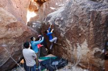 Bouldering in Hueco Tanks on 12/15/2019 with Blue Lizard Climbing and Yoga

Filename: SRM_20191215_1113190.jpg
Aperture: f/2.8
Shutter Speed: 1/250
Body: Canon EOS-1D Mark II
Lens: Canon EF 16-35mm f/2.8 L
