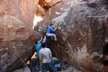 Bouldering in Hueco Tanks on 12/15/2019 with Blue Lizard Climbing and Yoga

Filename: SRM_20191215_1113380.jpg
Aperture: f/5.0
Shutter Speed: 1/160
Body: Canon EOS-1D Mark II
Lens: Canon EF 16-35mm f/2.8 L