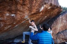 Bouldering in Hueco Tanks on 12/15/2019 with Blue Lizard Climbing and Yoga

Filename: SRM_20191215_1119420.jpg
Aperture: f/7.1
Shutter Speed: 1/250
Body: Canon EOS-1D Mark II
Lens: Canon EF 16-35mm f/2.8 L