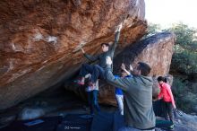 Bouldering in Hueco Tanks on 12/15/2019 with Blue Lizard Climbing and Yoga

Filename: SRM_20191215_1128281.jpg
Aperture: f/6.3
Shutter Speed: 1/250
Body: Canon EOS-1D Mark II
Lens: Canon EF 16-35mm f/2.8 L