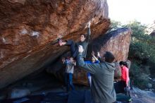 Bouldering in Hueco Tanks on 12/15/2019 with Blue Lizard Climbing and Yoga

Filename: SRM_20191215_1128290.jpg
Aperture: f/7.1
Shutter Speed: 1/250
Body: Canon EOS-1D Mark II
Lens: Canon EF 16-35mm f/2.8 L