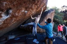 Bouldering in Hueco Tanks on 12/15/2019 with Blue Lizard Climbing and Yoga

Filename: SRM_20191215_1131250.jpg
Aperture: f/7.1
Shutter Speed: 1/250
Body: Canon EOS-1D Mark II
Lens: Canon EF 16-35mm f/2.8 L