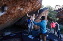 Bouldering in Hueco Tanks on 12/15/2019 with Blue Lizard Climbing and Yoga

Filename: SRM_20191215_1131251.jpg
Aperture: f/7.1
Shutter Speed: 1/250
Body: Canon EOS-1D Mark II
Lens: Canon EF 16-35mm f/2.8 L