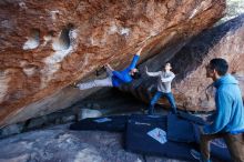 Bouldering in Hueco Tanks on 12/15/2019 with Blue Lizard Climbing and Yoga

Filename: SRM_20191215_1133090.jpg
Aperture: f/4.5
Shutter Speed: 1/250
Body: Canon EOS-1D Mark II
Lens: Canon EF 16-35mm f/2.8 L
