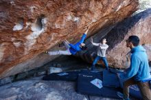 Bouldering in Hueco Tanks on 12/15/2019 with Blue Lizard Climbing and Yoga

Filename: SRM_20191215_1133091.jpg
Aperture: f/4.5
Shutter Speed: 1/250
Body: Canon EOS-1D Mark II
Lens: Canon EF 16-35mm f/2.8 L