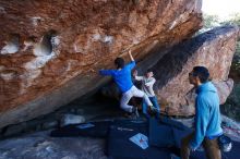 Bouldering in Hueco Tanks on 12/15/2019 with Blue Lizard Climbing and Yoga

Filename: SRM_20191215_1133170.jpg
Aperture: f/5.0
Shutter Speed: 1/250
Body: Canon EOS-1D Mark II
Lens: Canon EF 16-35mm f/2.8 L