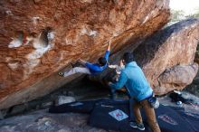 Bouldering in Hueco Tanks on 12/15/2019 with Blue Lizard Climbing and Yoga

Filename: SRM_20191215_1136470.jpg
Aperture: f/4.5
Shutter Speed: 1/250
Body: Canon EOS-1D Mark II
Lens: Canon EF 16-35mm f/2.8 L