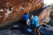 Bouldering in Hueco Tanks on 12/15/2019 with Blue Lizard Climbing and Yoga

Filename: SRM_20191215_1136500.jpg
Aperture: f/5.0
Shutter Speed: 1/250
Body: Canon EOS-1D Mark II
Lens: Canon EF 16-35mm f/2.8 L