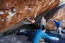 Bouldering in Hueco Tanks on 12/15/2019 with Blue Lizard Climbing and Yoga

Filename: SRM_20191215_1137370.jpg
Aperture: f/4.5
Shutter Speed: 1/250
Body: Canon EOS-1D Mark II
Lens: Canon EF 16-35mm f/2.8 L