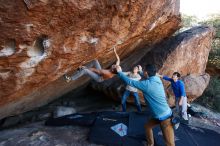 Bouldering in Hueco Tanks on 12/15/2019 with Blue Lizard Climbing and Yoga

Filename: SRM_20191215_1137410.jpg
Aperture: f/5.0
Shutter Speed: 1/250
Body: Canon EOS-1D Mark II
Lens: Canon EF 16-35mm f/2.8 L