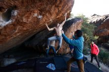 Bouldering in Hueco Tanks on 12/15/2019 with Blue Lizard Climbing and Yoga

Filename: SRM_20191215_1137460.jpg
Aperture: f/6.3
Shutter Speed: 1/250
Body: Canon EOS-1D Mark II
Lens: Canon EF 16-35mm f/2.8 L