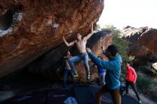 Bouldering in Hueco Tanks on 12/15/2019 with Blue Lizard Climbing and Yoga

Filename: SRM_20191215_1137471.jpg
Aperture: f/6.3
Shutter Speed: 1/250
Body: Canon EOS-1D Mark II
Lens: Canon EF 16-35mm f/2.8 L