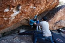 Bouldering in Hueco Tanks on 12/15/2019 with Blue Lizard Climbing and Yoga

Filename: SRM_20191215_1142300.jpg
Aperture: f/4.5
Shutter Speed: 1/250
Body: Canon EOS-1D Mark II
Lens: Canon EF 16-35mm f/2.8 L