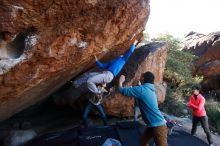 Bouldering in Hueco Tanks on 12/15/2019 with Blue Lizard Climbing and Yoga

Filename: SRM_20191215_1144570.jpg
Aperture: f/5.6
Shutter Speed: 1/250
Body: Canon EOS-1D Mark II
Lens: Canon EF 16-35mm f/2.8 L
