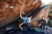 Bouldering in Hueco Tanks on 12/15/2019 with Blue Lizard Climbing and Yoga

Filename: SRM_20191215_1146301.jpg
Aperture: f/5.0
Shutter Speed: 1/250
Body: Canon EOS-1D Mark II
Lens: Canon EF 16-35mm f/2.8 L