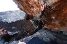 Bouldering in Hueco Tanks on 12/15/2019 with Blue Lizard Climbing and Yoga

Filename: SRM_20191215_1151300.jpg
Aperture: f/4.5
Shutter Speed: 1/250
Body: Canon EOS-1D Mark II
Lens: Canon EF 16-35mm f/2.8 L