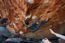 Bouldering in Hueco Tanks on 12/15/2019 with Blue Lizard Climbing and Yoga

Filename: SRM_20191215_1152010.jpg
Aperture: f/4.5
Shutter Speed: 1/250
Body: Canon EOS-1D Mark II
Lens: Canon EF 16-35mm f/2.8 L