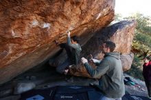 Bouldering in Hueco Tanks on 12/15/2019 with Blue Lizard Climbing and Yoga

Filename: SRM_20191215_1152070.jpg
Aperture: f/5.0
Shutter Speed: 1/250
Body: Canon EOS-1D Mark II
Lens: Canon EF 16-35mm f/2.8 L