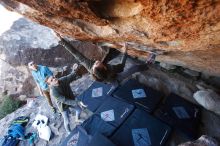 Bouldering in Hueco Tanks on 12/15/2019 with Blue Lizard Climbing and Yoga

Filename: SRM_20191215_1155121.jpg
Aperture: f/4.0
Shutter Speed: 1/250
Body: Canon EOS-1D Mark II
Lens: Canon EF 16-35mm f/2.8 L