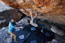 Bouldering in Hueco Tanks on 12/15/2019 with Blue Lizard Climbing and Yoga

Filename: SRM_20191215_1156280.jpg
Aperture: f/4.0
Shutter Speed: 1/250
Body: Canon EOS-1D Mark II
Lens: Canon EF 16-35mm f/2.8 L