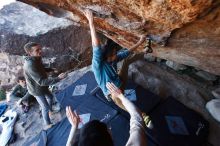 Bouldering in Hueco Tanks on 12/15/2019 with Blue Lizard Climbing and Yoga

Filename: SRM_20191215_1157461.jpg
Aperture: f/4.0
Shutter Speed: 1/250
Body: Canon EOS-1D Mark II
Lens: Canon EF 16-35mm f/2.8 L