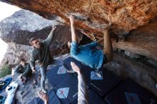 Bouldering in Hueco Tanks on 12/15/2019 with Blue Lizard Climbing and Yoga

Filename: SRM_20191215_1157530.jpg
Aperture: f/4.0
Shutter Speed: 1/250
Body: Canon EOS-1D Mark II
Lens: Canon EF 16-35mm f/2.8 L