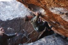 Bouldering in Hueco Tanks on 12/15/2019 with Blue Lizard Climbing and Yoga

Filename: SRM_20191215_1200321.jpg
Aperture: f/4.5
Shutter Speed: 1/250
Body: Canon EOS-1D Mark II
Lens: Canon EF 16-35mm f/2.8 L