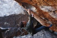 Bouldering in Hueco Tanks on 12/15/2019 with Blue Lizard Climbing and Yoga

Filename: SRM_20191215_1200370.jpg
Aperture: f/4.5
Shutter Speed: 1/250
Body: Canon EOS-1D Mark II
Lens: Canon EF 16-35mm f/2.8 L