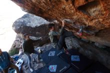 Bouldering in Hueco Tanks on 12/15/2019 with Blue Lizard Climbing and Yoga

Filename: SRM_20191215_1200480.jpg
Aperture: f/5.0
Shutter Speed: 1/250
Body: Canon EOS-1D Mark II
Lens: Canon EF 16-35mm f/2.8 L