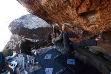 Bouldering in Hueco Tanks on 12/15/2019 with Blue Lizard Climbing and Yoga

Filename: SRM_20191215_1200520.jpg
Aperture: f/5.0
Shutter Speed: 1/250
Body: Canon EOS-1D Mark II
Lens: Canon EF 16-35mm f/2.8 L