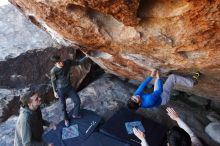 Bouldering in Hueco Tanks on 12/15/2019 with Blue Lizard Climbing and Yoga

Filename: SRM_20191215_1207060.jpg
Aperture: f/5.0
Shutter Speed: 1/250
Body: Canon EOS-1D Mark II
Lens: Canon EF 16-35mm f/2.8 L