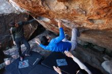 Bouldering in Hueco Tanks on 12/15/2019 with Blue Lizard Climbing and Yoga

Filename: SRM_20191215_1207130.jpg
Aperture: f/5.0
Shutter Speed: 1/250
Body: Canon EOS-1D Mark II
Lens: Canon EF 16-35mm f/2.8 L