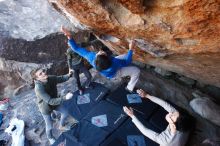 Bouldering in Hueco Tanks on 12/15/2019 with Blue Lizard Climbing and Yoga

Filename: SRM_20191215_1207170.jpg
Aperture: f/5.0
Shutter Speed: 1/250
Body: Canon EOS-1D Mark II
Lens: Canon EF 16-35mm f/2.8 L