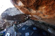 Bouldering in Hueco Tanks on 12/15/2019 with Blue Lizard Climbing and Yoga

Filename: SRM_20191215_1208050.jpg
Aperture: f/5.6
Shutter Speed: 1/250
Body: Canon EOS-1D Mark II
Lens: Canon EF 16-35mm f/2.8 L