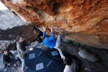 Bouldering in Hueco Tanks on 12/15/2019 with Blue Lizard Climbing and Yoga

Filename: SRM_20191215_1209100.jpg
Aperture: f/5.0
Shutter Speed: 1/250
Body: Canon EOS-1D Mark II
Lens: Canon EF 16-35mm f/2.8 L