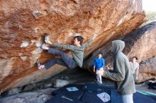 Bouldering in Hueco Tanks on 12/15/2019 with Blue Lizard Climbing and Yoga

Filename: SRM_20191215_1214400.jpg
Aperture: f/4.5
Shutter Speed: 1/250
Body: Canon EOS-1D Mark II
Lens: Canon EF 16-35mm f/2.8 L