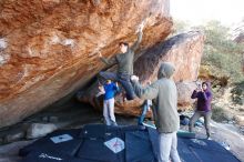 Bouldering in Hueco Tanks on 12/15/2019 with Blue Lizard Climbing and Yoga

Filename: SRM_20191215_1214551.jpg
Aperture: f/4.5
Shutter Speed: 1/250
Body: Canon EOS-1D Mark II
Lens: Canon EF 16-35mm f/2.8 L