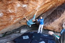 Bouldering in Hueco Tanks on 12/15/2019 with Blue Lizard Climbing and Yoga

Filename: SRM_20191215_1217580.jpg
Aperture: f/4.5
Shutter Speed: 1/250
Body: Canon EOS-1D Mark II
Lens: Canon EF 16-35mm f/2.8 L