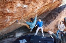 Bouldering in Hueco Tanks on 12/15/2019 with Blue Lizard Climbing and Yoga

Filename: SRM_20191215_1218040.jpg
Aperture: f/4.5
Shutter Speed: 1/250
Body: Canon EOS-1D Mark II
Lens: Canon EF 16-35mm f/2.8 L