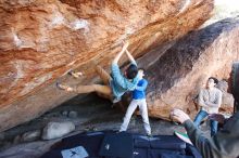 Bouldering in Hueco Tanks on 12/15/2019 with Blue Lizard Climbing and Yoga

Filename: SRM_20191215_1218070.jpg
Aperture: f/4.5
Shutter Speed: 1/250
Body: Canon EOS-1D Mark II
Lens: Canon EF 16-35mm f/2.8 L